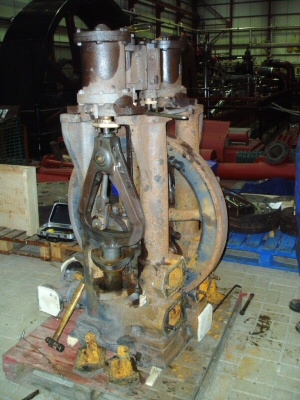 Cameron pump being dismantled.
