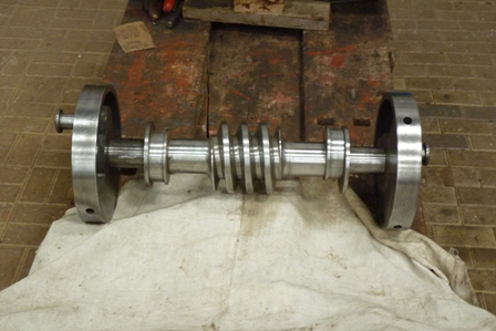 Donkin engine: crankshaft cleaned up, ready for assembly.