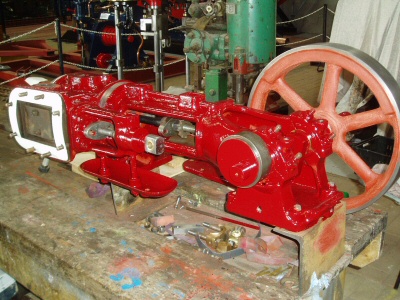 Partly assembled Farmer Engine, after painting