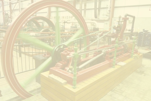 Engines on display in the museum