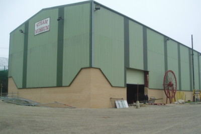 Museum extension with new roller door.