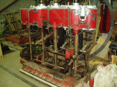 The Plenty & Sons Ltd. triple expansion engine No.2518 as arrived from Salter's
