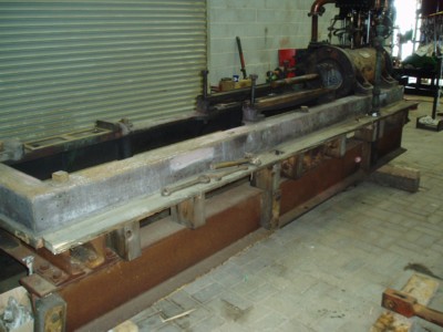 Stripped down to the cylinder and bed castings.
